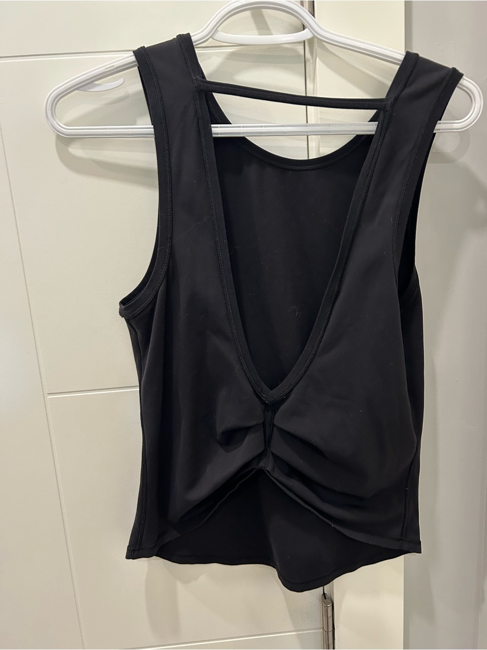 lululemon athletica Black Twist-Detail Deep V Tank